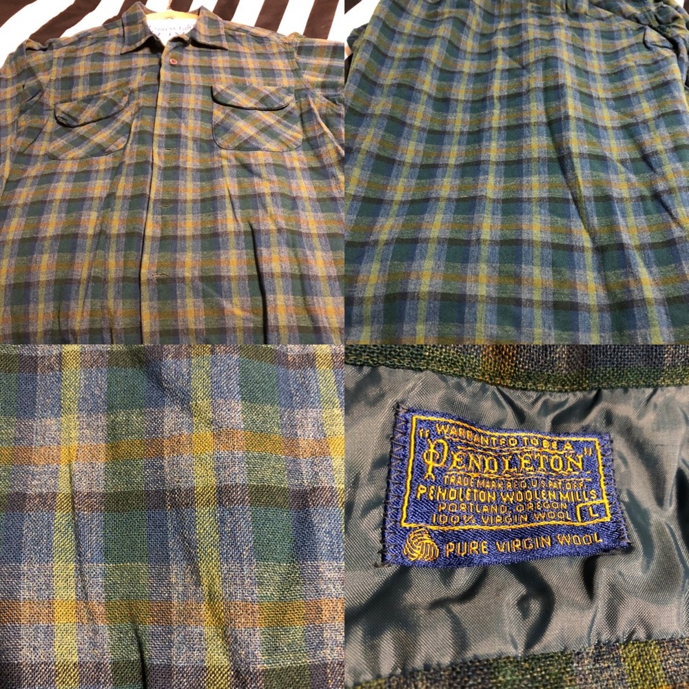 VINTAGE 1960s Pendleton board shirt